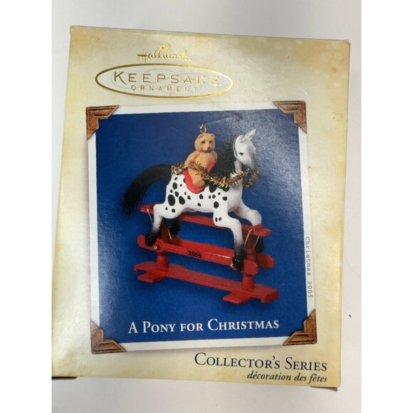 2 Hallmark Ornaments A Pony For Christmas #8 And #9 In Series 2005 2006 - Picture 8 of 11
